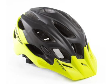 CASCO MTB ENDURO GW-015 GW / NEGRO MATE- AMARILLO NEÓN