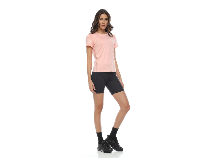 Camiseta Deportiva Manga Larga, Color Coral Jasped Para Mujer