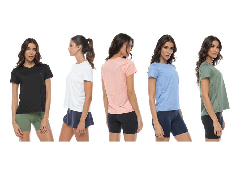 Camiseta Deportiva Manga Larga, Color Coral Jasped Para Mujer