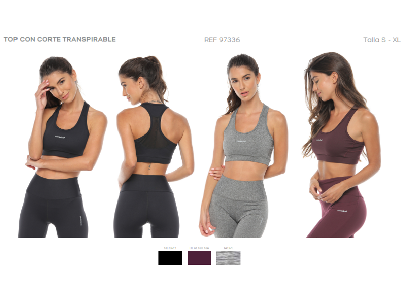 Top Deportivo, Color Berenjena Para Mujer