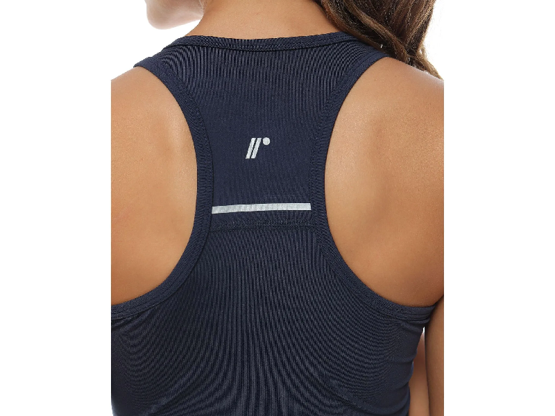 Top Con Apliques Reflectivos,para Mujer - Color Azul Oscuro